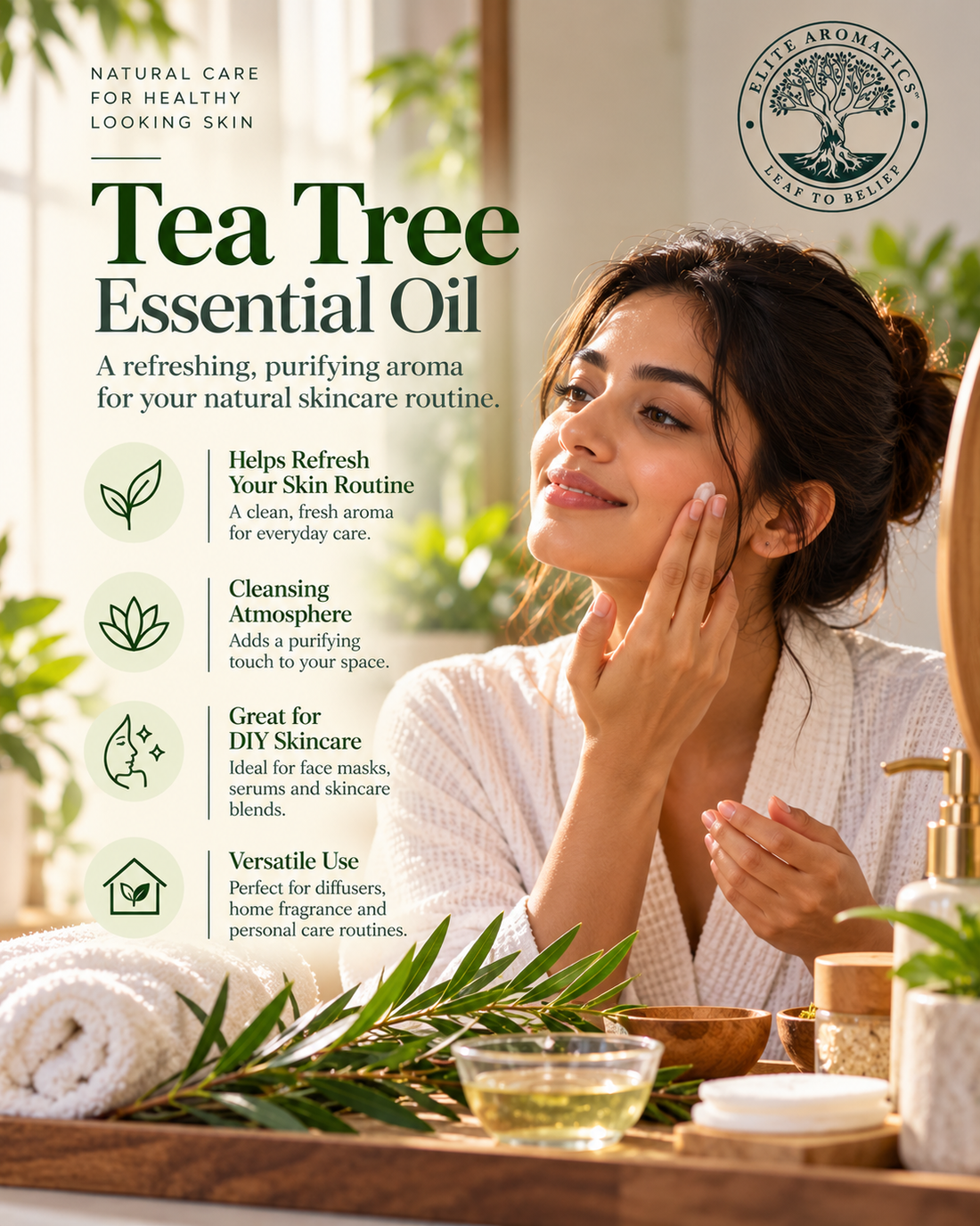 Elite Aromatics Tea Tree Essential Oil For personal care