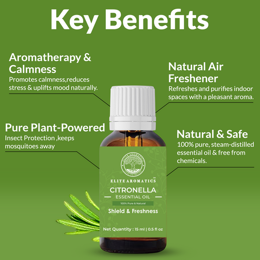 Citronella Essential Oil – Shield & Freshness | 100% Pure Natural Oil (15ml)