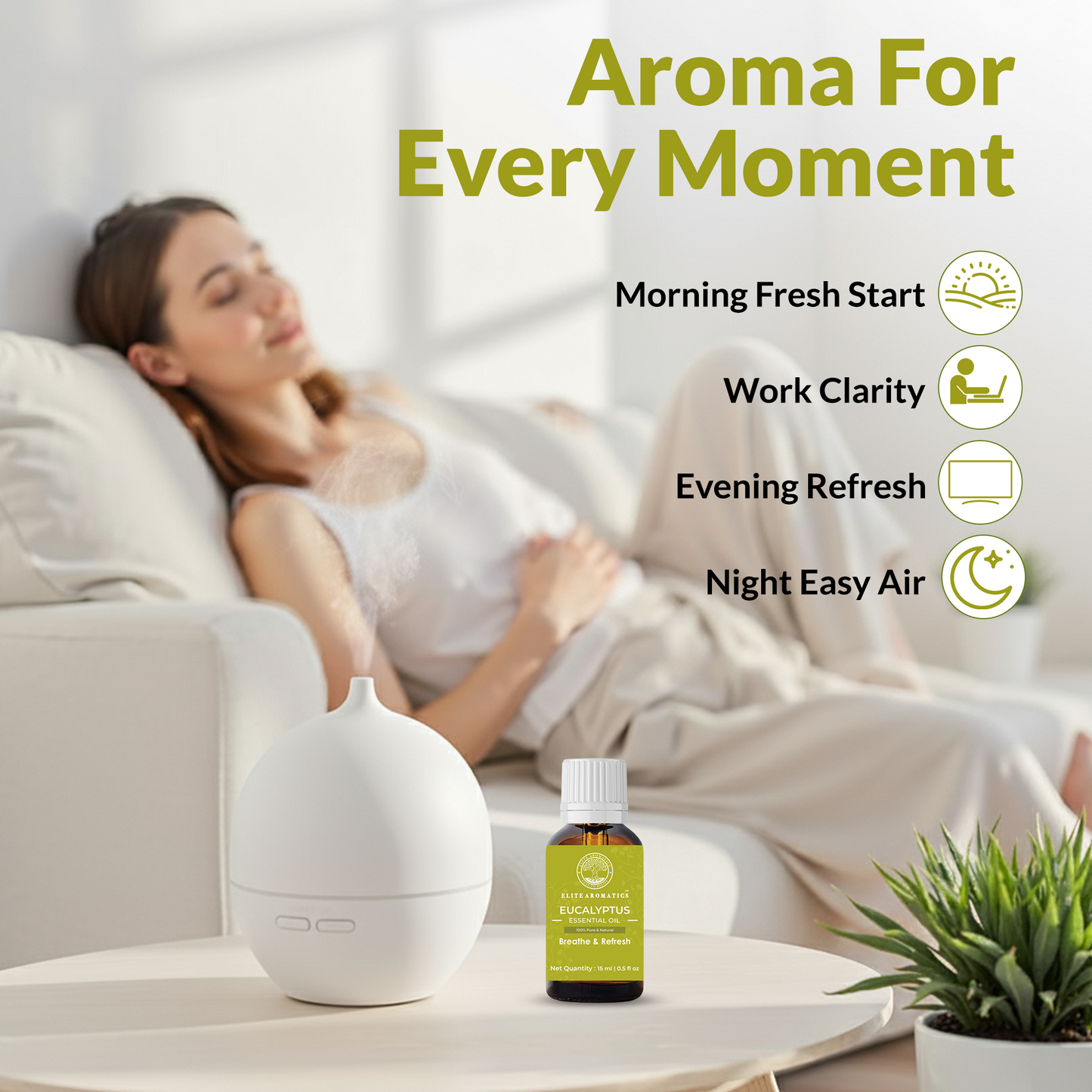 Eucalyptus Essential Oil – Breathe & Refresh | 100% Pure Natural Oil (15ml)