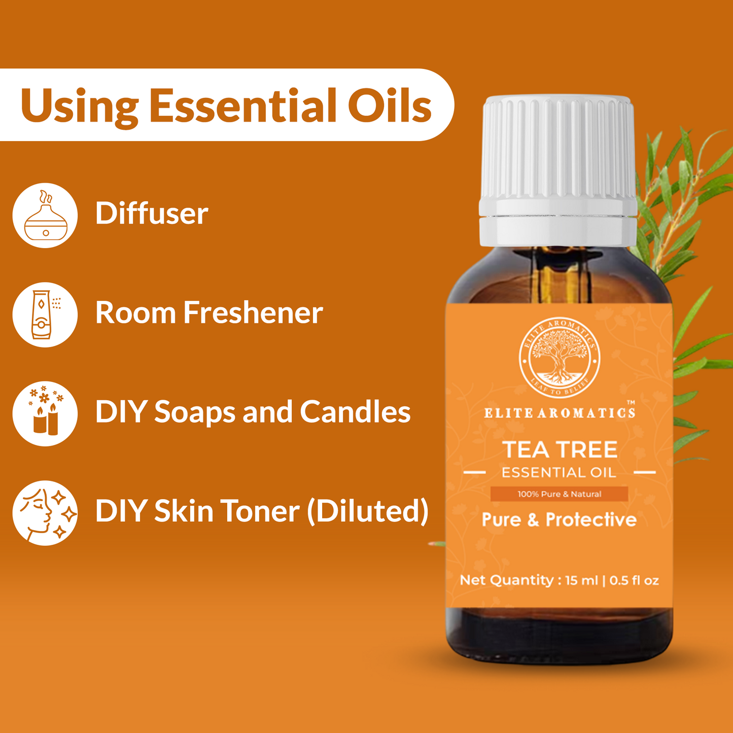 Tea Tree Essential Oil – Pure & Protective | 100% Pure Natural Oil (15ml)