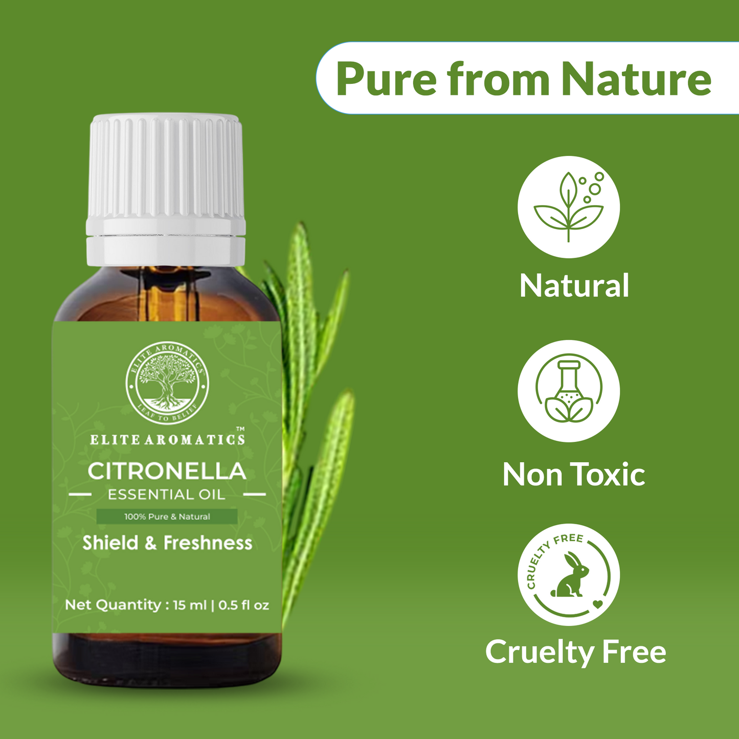 Citronella Essential Oil – Shield & Freshness | 100% Pure Natural Oil (15ml)
