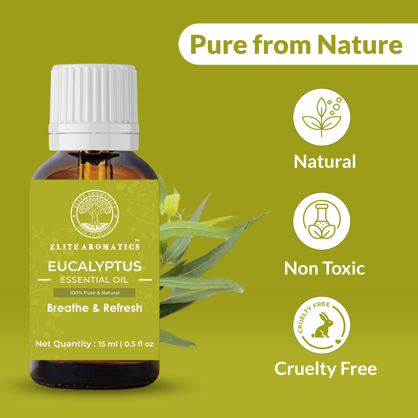 Eucalyptus Essential Oil – Breathe & Refresh | 100% Pure Natural Oil (15ml)